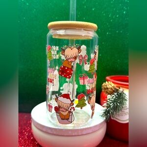 UV-DTF Christmas beer can glass, libbey glass